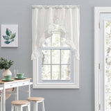 Ellis Stacey 1.5" Rod Pocket High Quality Fabric Solid Color Window Ruffled Swag 60"x38" Ice Cream