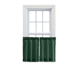 Ellis Stacey 1.5" Rod Pocket High Quality Fabric Solid Color Window Tailored Tier Pair Harvest