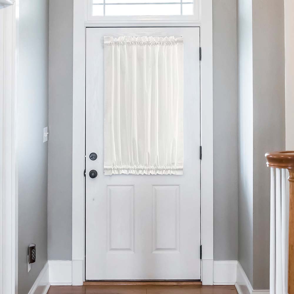 Ellis Stacey 1.5" Rod Pocket High Quality Fabric Solid Color Door Panel Ice Cream