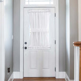 Ellis Stacey 1.5" Rod Pocket High Quality Fabric Solid Color Door Panel White