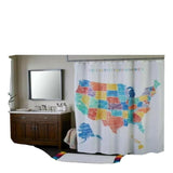 SKL Home United States Map Shower Curtain Multi Color 70