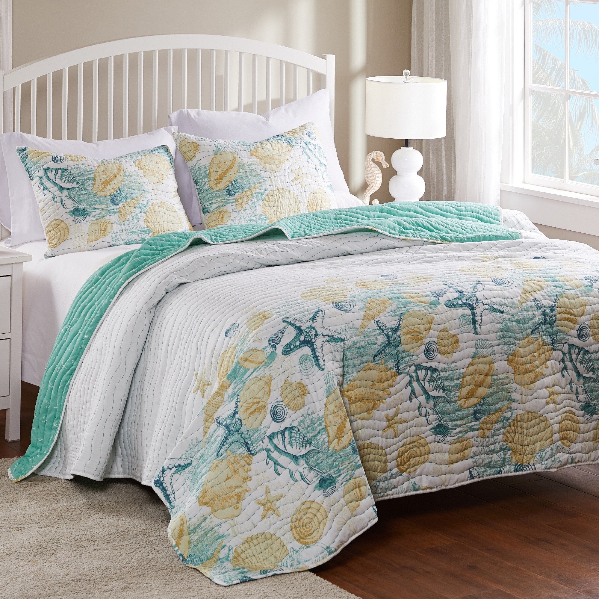 Barefoot Bungalow Grand Bahama Pillow Sham, King 20x36-inch, White