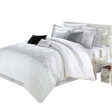 Chic Home Grace Embroidered Bridal Collection 12 Pieces Comforter Set White