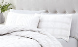 Ramallah Eliza Seersucker Comforter Set - White