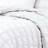 Ramallah Eliza Seersucker Comforter Set - White