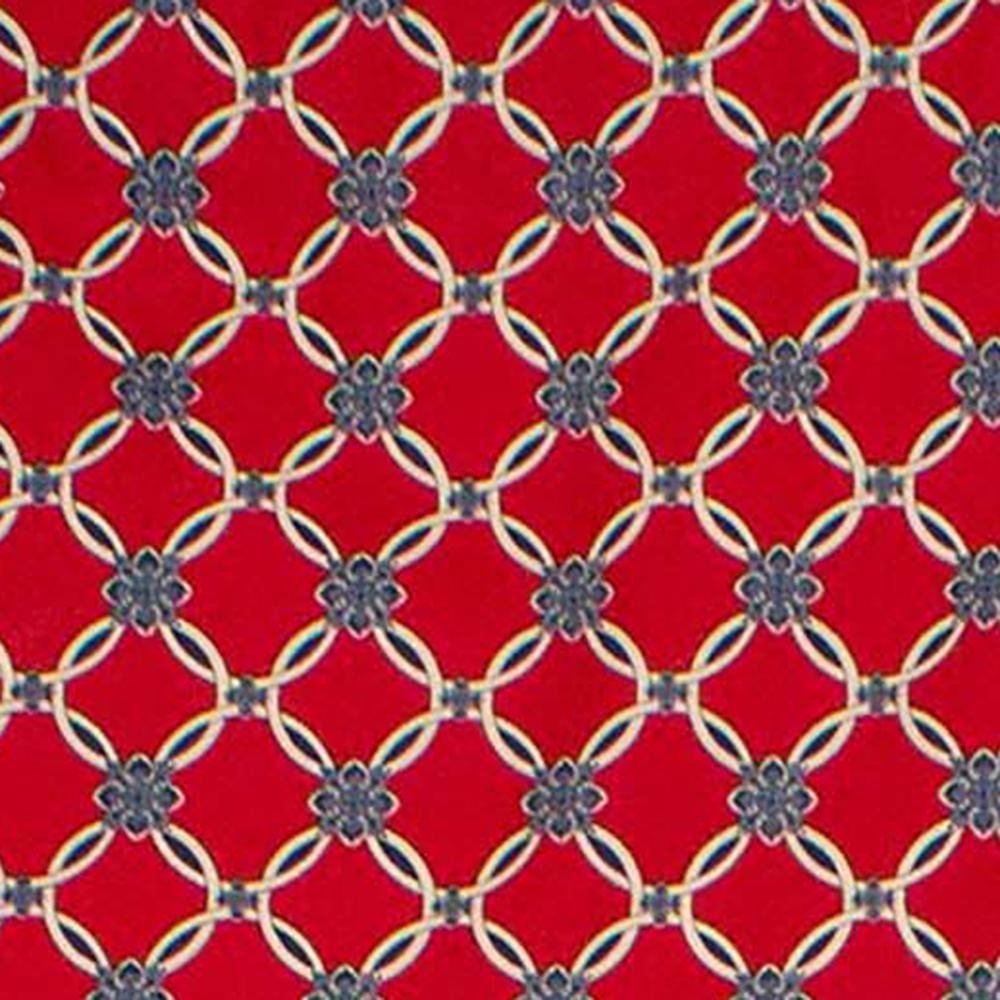 Andromeda Geometric Arch 3" Rod Pocket Valance 50" x 17" Red by RLF Home