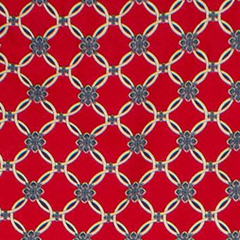 Andromeda Geometric Arch 3" Rod Pocket Valance 50" x 17" Red by RLF Home