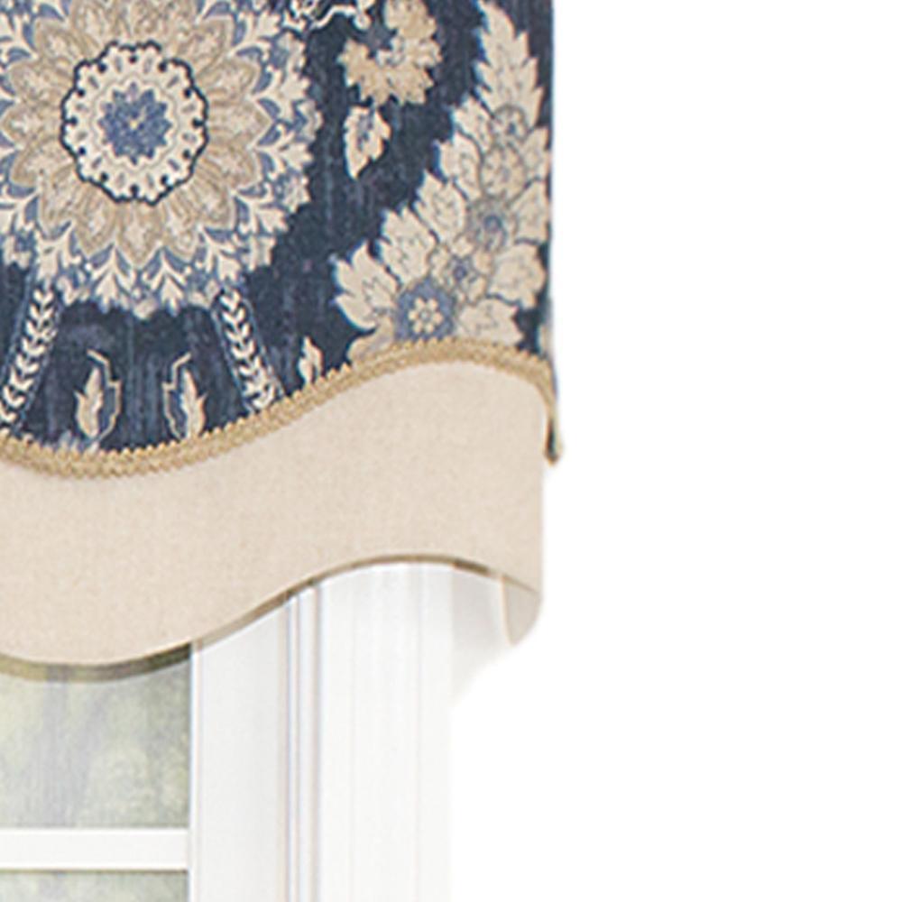 Wakeshire Glory All Season 3" Rod Pocket Valance 50" x 16" Indigo by RLF Home