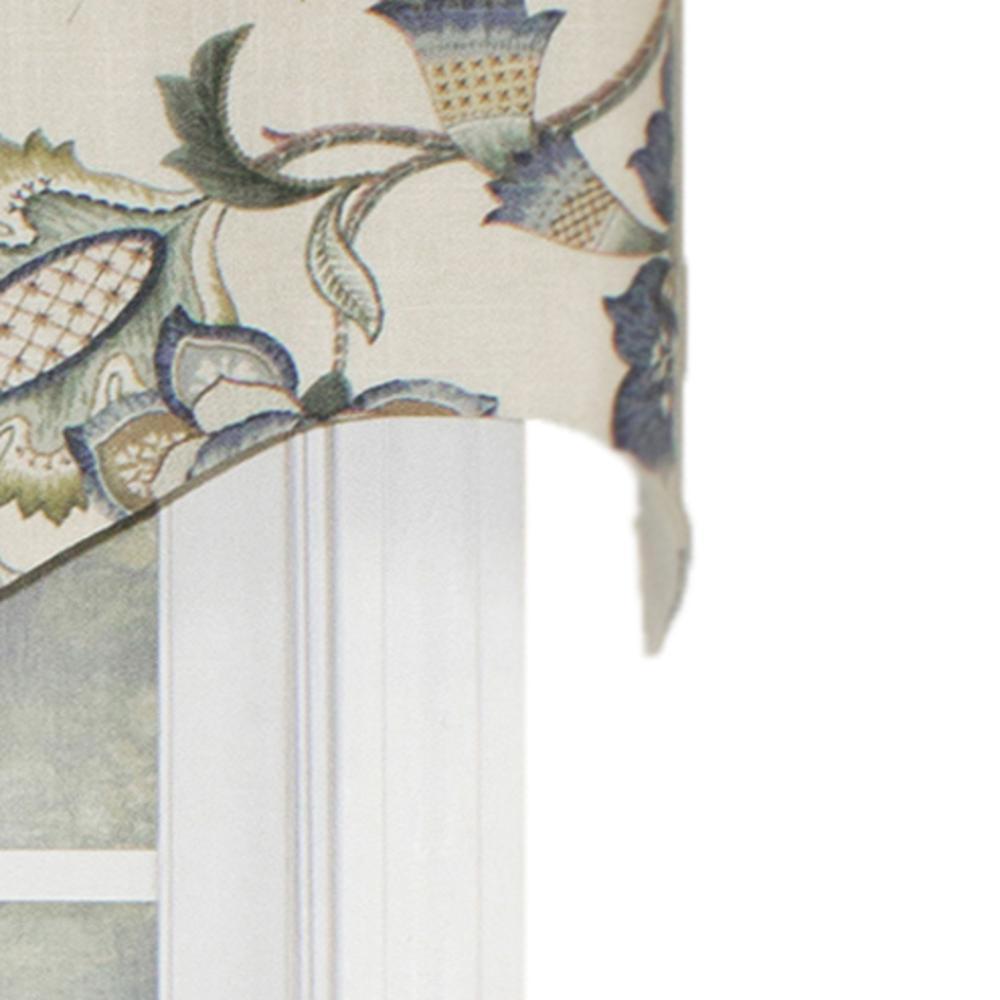 Ophelia Regal Style All Season 3" Rod Pocket Valance 50" x 17" Blue by RLF Home