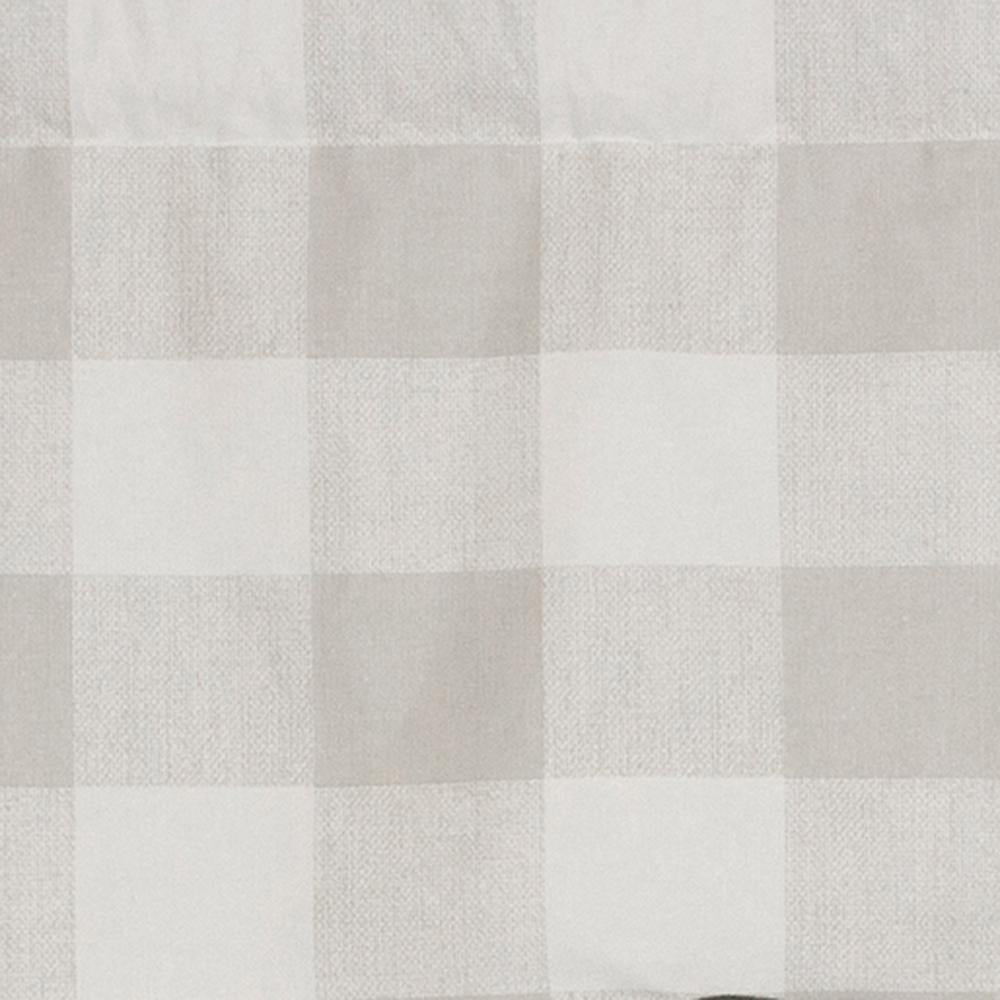 Grande Check Regal Style 3" Rod Pocket Valance 50" x 17" Gray by RLF Home