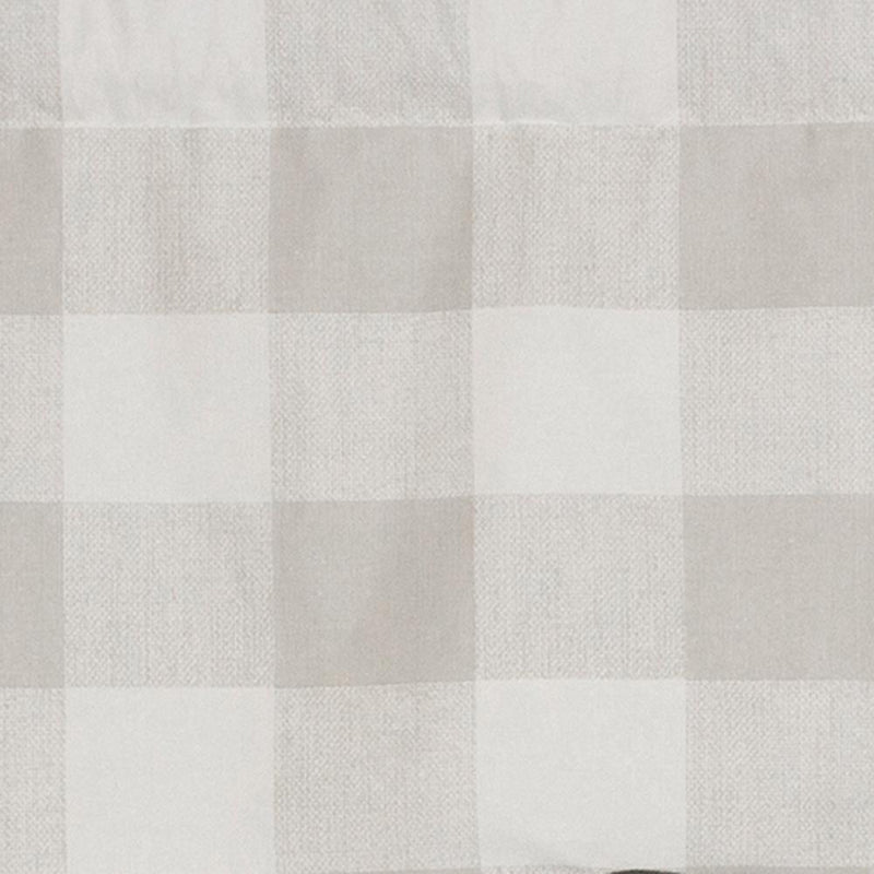 Grande Check Regal Style 3" Rod Pocket Valance 50" x 17" Gray by RLF Home