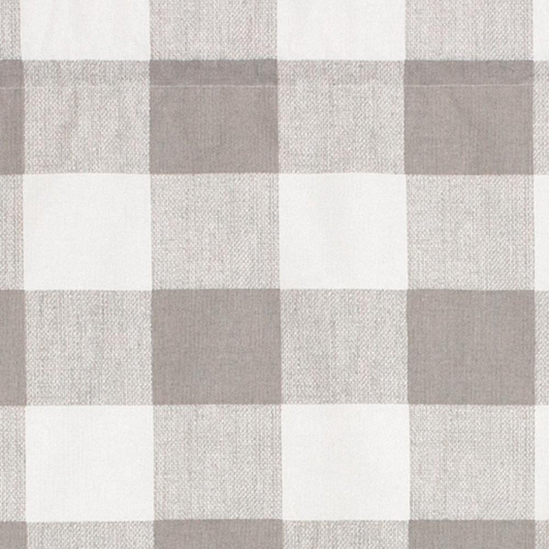 Grande Check Regal Style 3" Rod Pocket Valance 50" x 17" Taupe by RLF Home