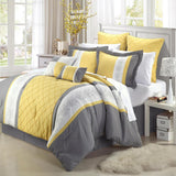 Chic Home Livingston Bed In A Bag Comforter Set - Yellow