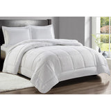 Plazatex Luxurious Soft Bedding 3 Piece Mini Elegant Comforter Set Designed for Stylish and Cozy Bedroom Decor Queen White