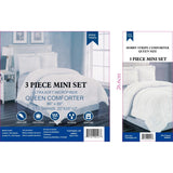 Plazatex Luxurious Soft Bedding 3 Piece Mini Elegant Comforter Set Designed for Stylish and Cozy Bedroom Decor Queen White