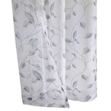 Commonwealth Outdoor Decor Two-tone Leaf Sheer Grommet Curtain - Grey