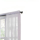 Commonwealth Habitat Hathaway Scroll Motif Tailored Sheer Window Panel - White