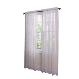 Commonwealth Habitat Hathaway Scroll Motif Tailored Sheer Window Panel - White