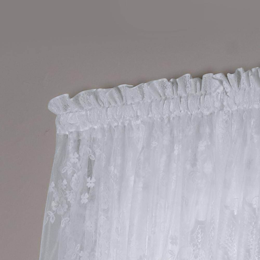 Commonwealth Habitat Mona Lisa Jacquard Lace Tailored Balloon Rod Pocket Curtain Panel - 56x63"