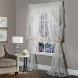 Commonwealth Habitat Mona Lisa Jacquard Lace Tailored Balloon Rod Pocket Curtain Panel - 56x63"