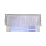 Commonwealth Habitat Mona Lisa Jacquard Scalloped Lace Tailored Valance - 56x15" - White