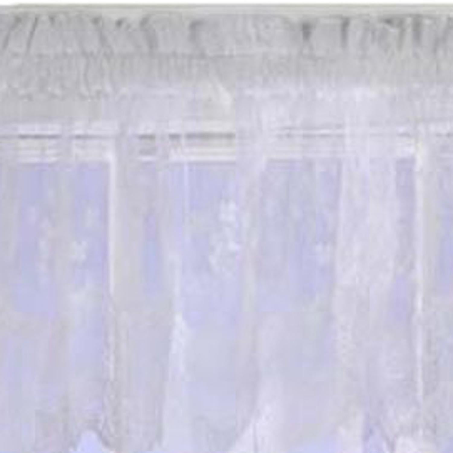 Commonwealth Habitat Mona Lisa Jacquard Scalloped Lace Tailored Valance - 56x15" - White