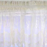 Habitat Mona Lisa Jacquard Scalloped Lace Tailored Valance - 56x15", Shell