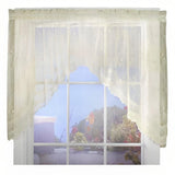 Commonwealth Habitat Mona Lisa Jacquard Scalloped Lace Swag Pair - 72x32"