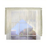 Commonwealth Habitat Mona Lisa Jacquard Scalloped Lace Swag Pair - 72x32"