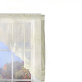 Commonwealth Habitat Mona Lisa Jacquard Scalloped Lace Swag Pair - 72x32"