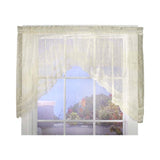 Commonwealth Habitat Mona Lisa Jacquard Scalloped Lace Swag Pair - 72x32"