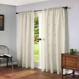 Habitat Cote d'Azure Sheer Rod Pocket Windows or Outdoor Living Space Traditional Style Insulated Curtain Panel 56