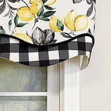 El Limon Glory 3in Rod Pocket Layered Window Valance 50in x 16in by RLF Home