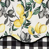 El Limon Glory 3in Rod Pocket Layered Window Valance 50in x 16in by RLF Home