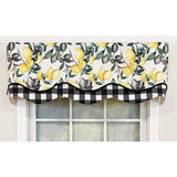 El Limon Glory 3in Rod Pocket Layered Window Valance 50in x 16in by RLF Home