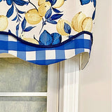 El Limon Glory 3in Rod Pocket Layered Window Valance 50in x 16in by RLF Home