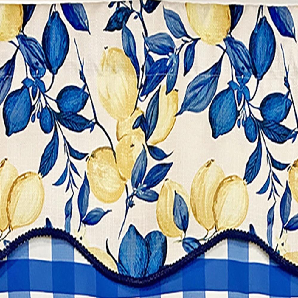 El Limon Glory 3in Rod Pocket Layered Window Valance 50in x 16in by RLF Home