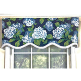Hydrangea Ruffled Provance valance 3in Rod Pocket 50in x 17in by RLF Home
