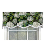 Hydrangea Ruffled Provance valance 3in Rod Pocket 50in x 17in by RLF Home