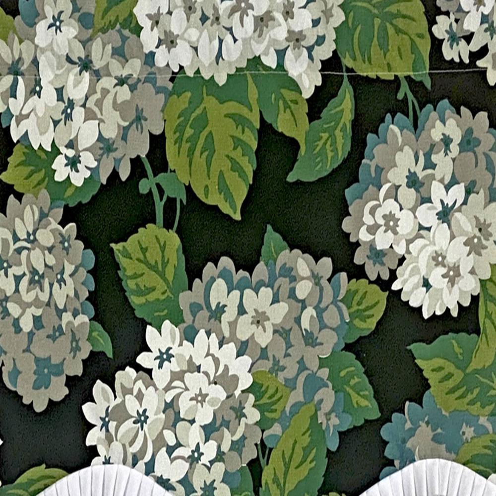 Hydrangea Ruffled Provance valance 3in Rod Pocket 50in x 17in by RLF Home