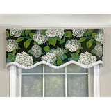 Hydrangea Ruffled Provance valance 3in Rod Pocket 50in x 17in by RLF Home