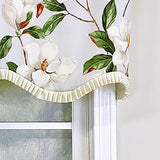 Magnolia Ruffled Provance Valance 3in Rod Pocket 50in x 17in by RLF Home