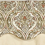 Diamond Damask Glory Window Valance 3in Rod Pocket Layered 50in x 16in by RLF Home