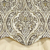Diamond Damask Glory Window Valance 3in Rod Pocket Layered 50in x 16in by RLF Home