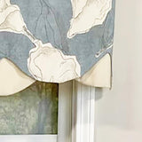 Calla Petticoat Valance 3in Rod Pocket Contrast Bottom Fabric 50in x 15in by RLF Home