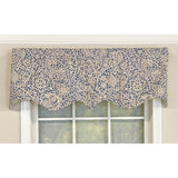 Stella Paisley Regal 3in Rod Pocket Window Valance 50in x 17in by RLF Home