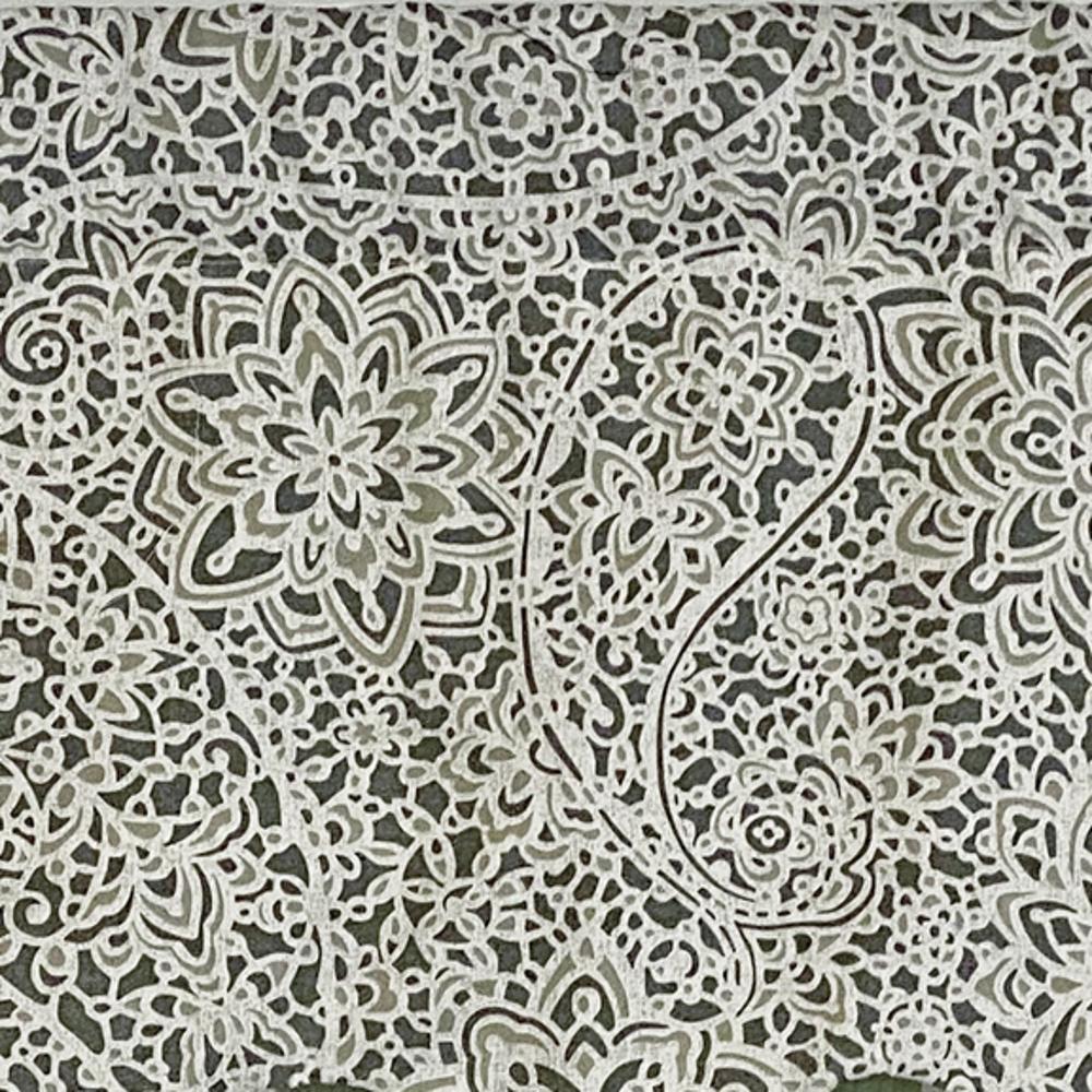 Stella Paisley Regal 3in Rod Pocket Window Valance 50in x 17in by RLF Home