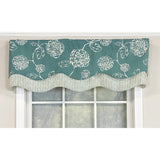 Pouf Floral Glory 3in Rod Pocket Layered Window Valance 50in x 16in by RLF Home