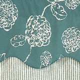 Pouf Floral Glory 3in Rod Pocket Layered Window Valance 50in x 16in by RLF Home