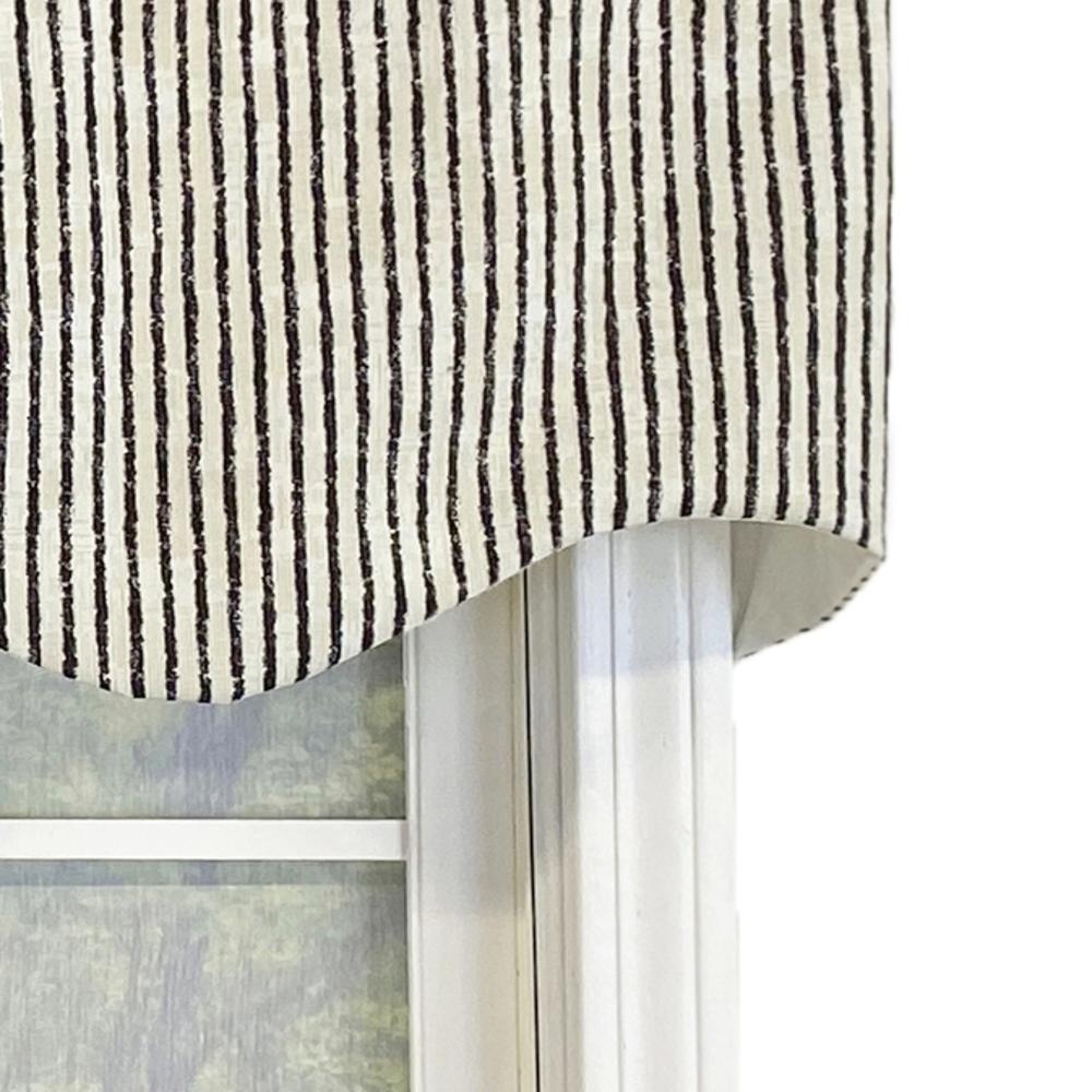 Duval Regal Valance 3in Rod Pocket 50in x 17in for Kitchen Living Room by RLF Home